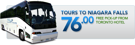 Tours To Niagara Falls $76.00. Free pick-up form any toronto hotel